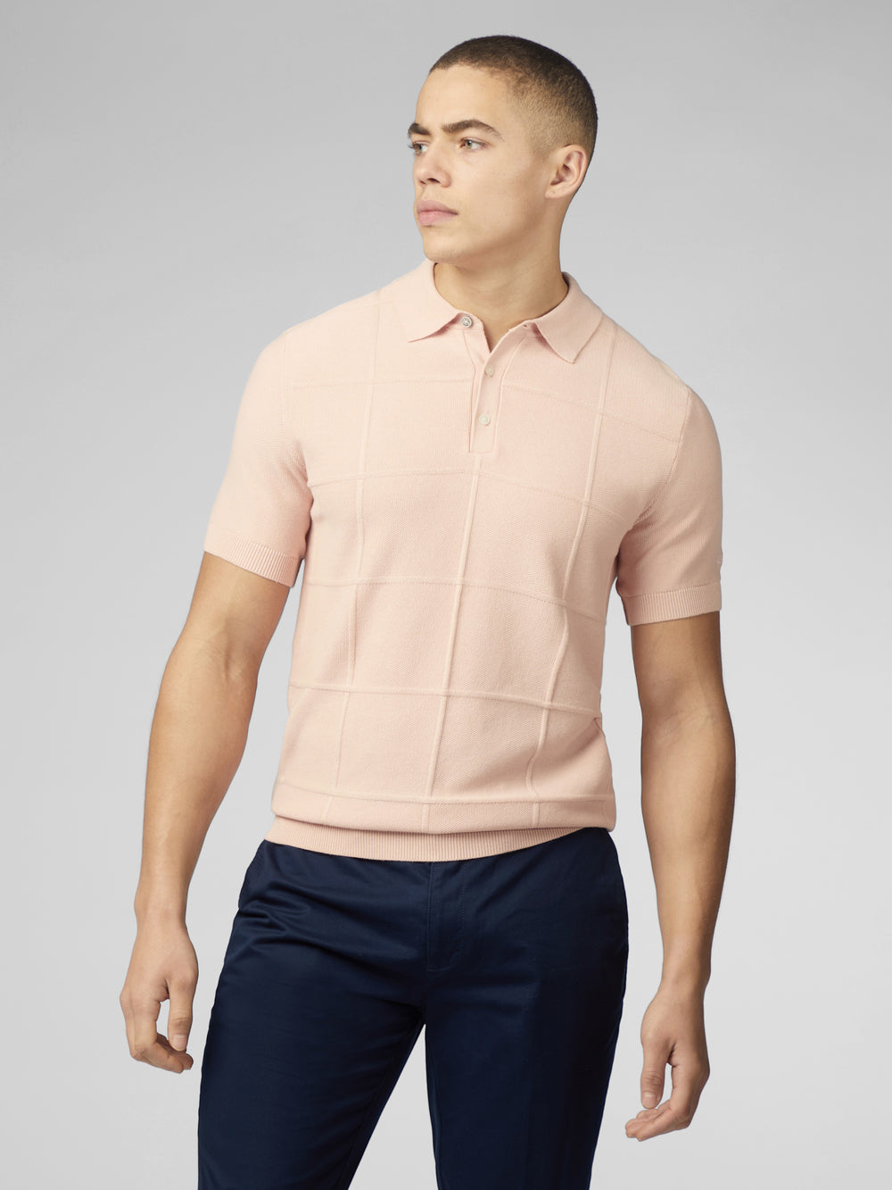 Knitwear Ben Sherman Signature Textured Polo Rose | HEX-82403993